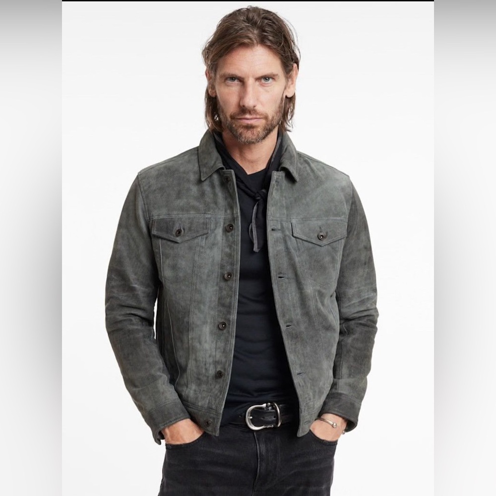 $698 NWT Brand New John Varvatos Andrew Trucker Jacket EU 52 USA 42